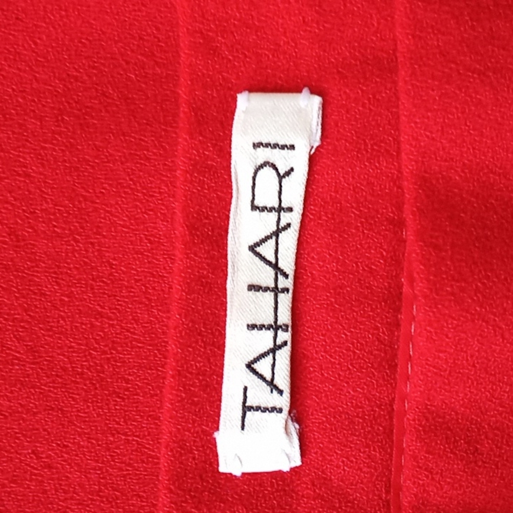 Tahari Women’s Red Mini Pencil Skirt Size L 100% Wool - Picture 3 of 11